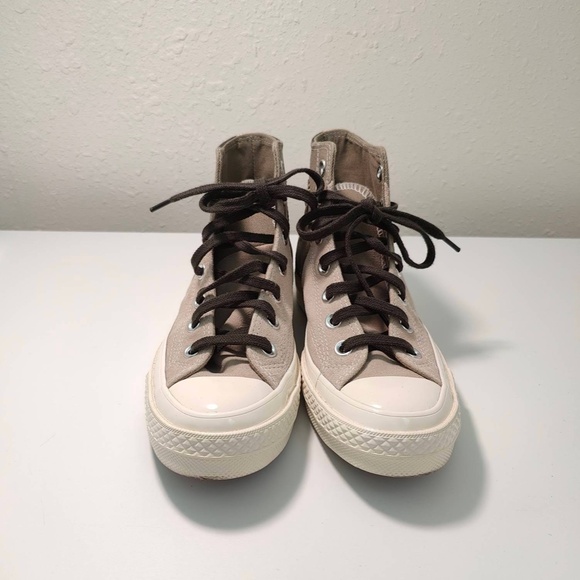 Converse Beige & Khaki Chuck 70 Patchwork Suede High Top Sneaker - Picture 5 of 10